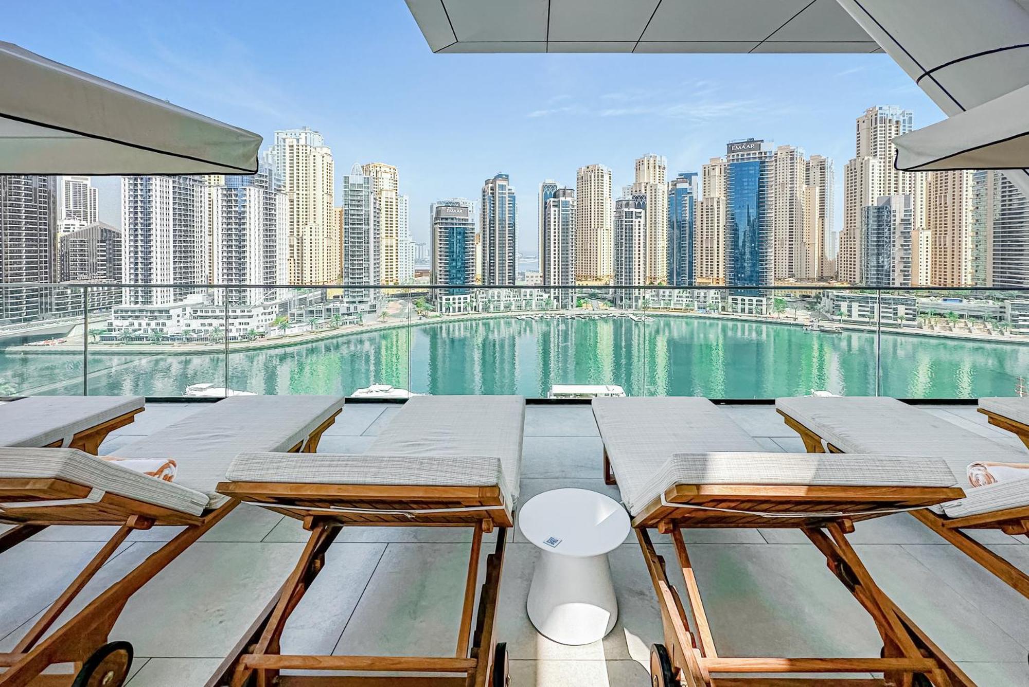 Modern 2Br High Floor Haven In Vida Dubai Marina Apartment Luaran gambar