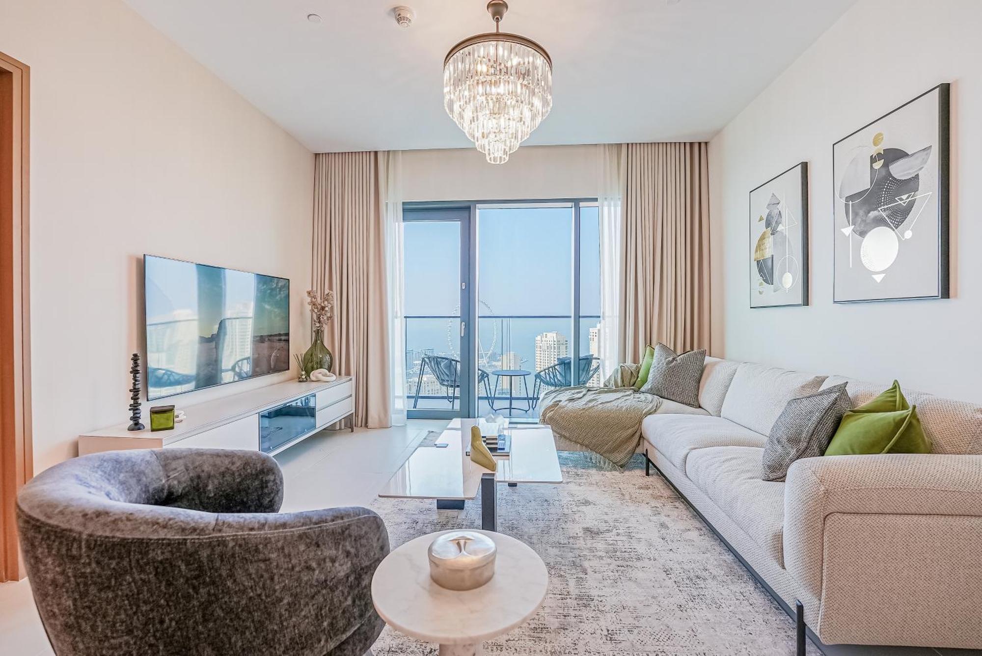 Modern 2Br High Floor Haven In Vida Dubai Marina Apartment Luaran gambar